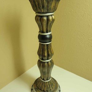 Tall Candle Holder - Black, Gold & Silver
